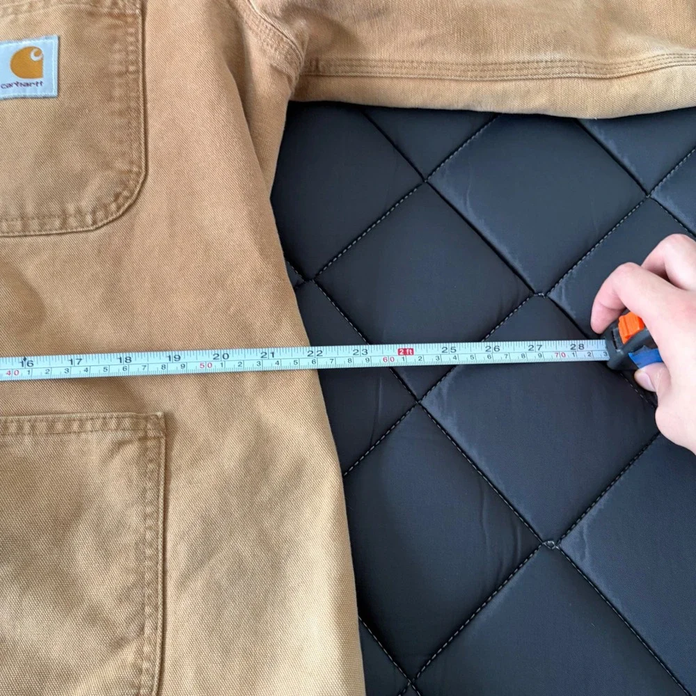 Carhartt Vintage Chore Coat Blanket Lined Duck Canvas Brown Tan Jacket